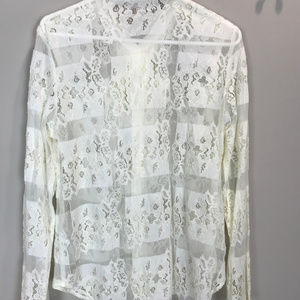 Nanette Lepore Tops - Women's Sz 10 Nanette Lepore Lace Button up blouse Nanette Lepore Tops - Women's Sz 10 Nanette Lepore Lace Button up blouse